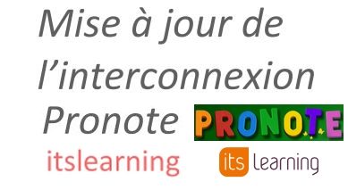 Interconnexion Pronote/e-lyco (it’slearning)